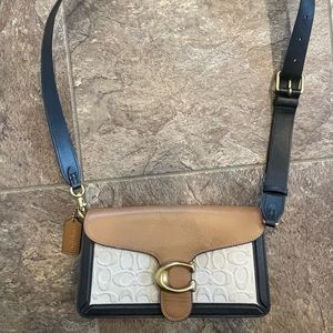 Coach crossbody black/tan